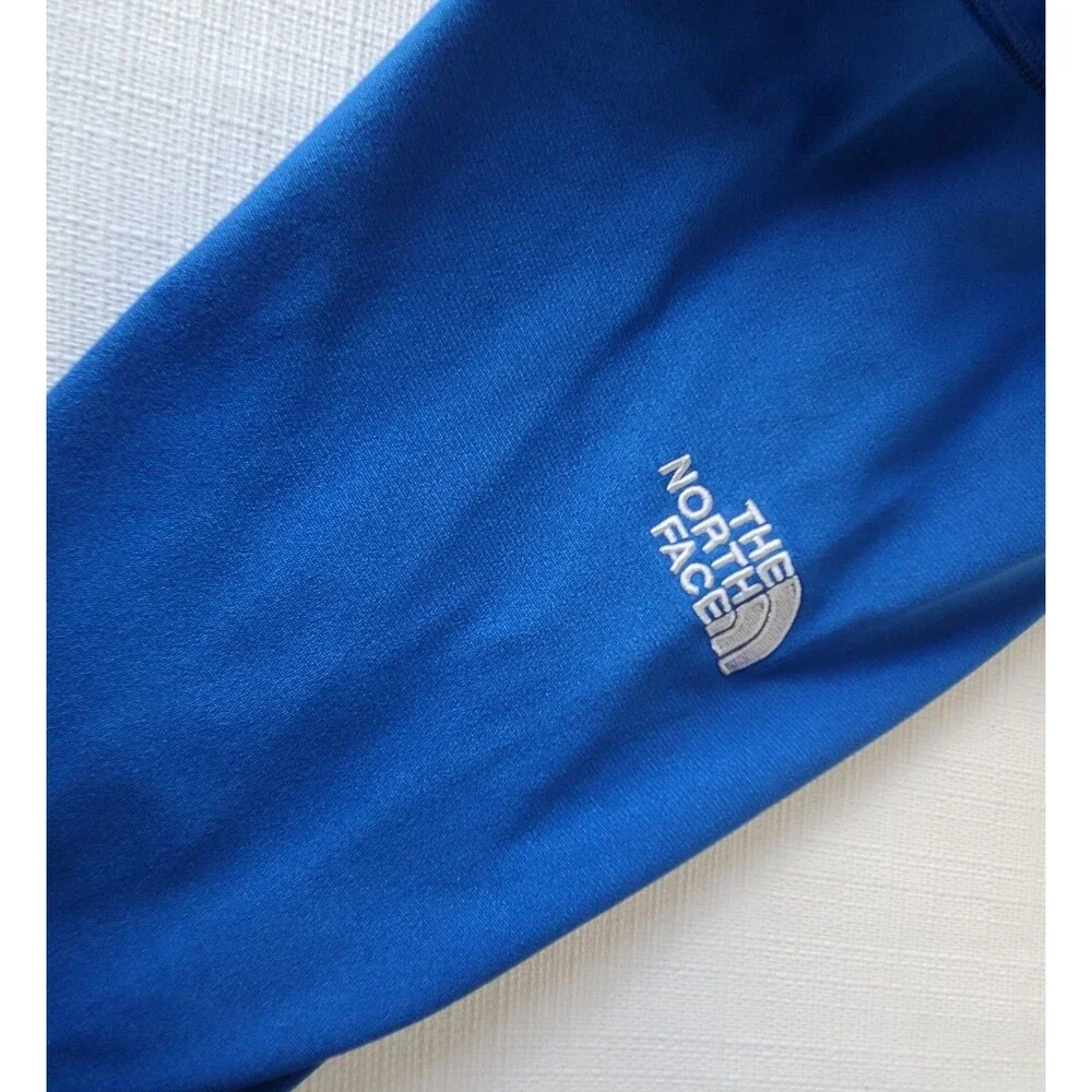 The North Face Mens XL 1/4 Zip Pullover Blue Big Leap Performance Fleece Logo